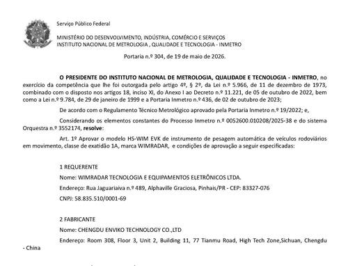 Latest company blogs about Enviko Supports INMETRO Class 1A Certified WIM System in Brazil